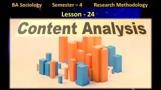 Lesson &ndash; 24 : Content Analysis Method