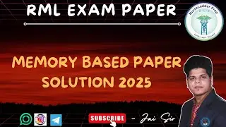 Rml paper solution memory based paper with answer part -1 @nurseladderprep
