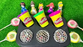 Satisfying Video I How to make Glossy Lolipops in to Heart Pool AND Rainbow Painted Cutting ASMR 