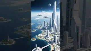 Stunning Sci Fi Metropolis from Above! #futuristic