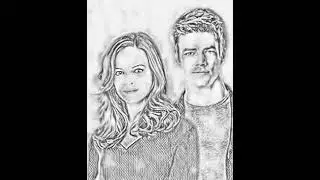 Barry Allen and Caitlin Snow sketch From The Flash