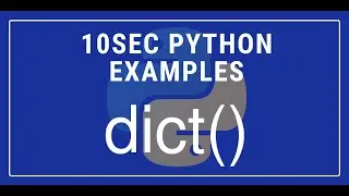 10sec Python Examples  dict() Built in Function by Code Recipe