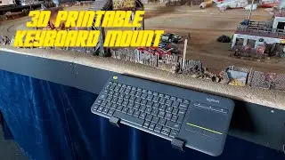 3D Printable Keyboard Mount for Slot Car Tracks [Logitech K400 Plus]