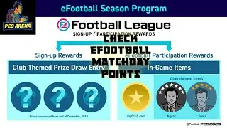 How to check efootball matchday points | efootball season program | PES2020 MOBILE |