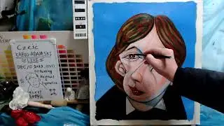 Oil painting  portrait day 3 op1153-3  [LIVE]--  