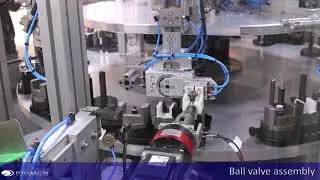 Assembly and test machine for gas ball valve