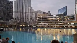 Dubai Mall Fountain Show 🌊 | Relaxing Music & Night Vibes😍👍#burjkhalifa 