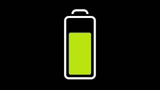 A vertical battery charging animation displayed on a black background.