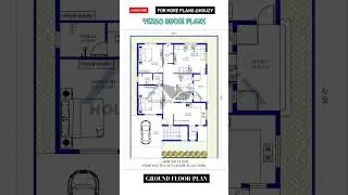 45X60 South Facing House Plan 2bhk | 2700 Square feet#houzy #shorts #southfacinghouse #houseplan #3d