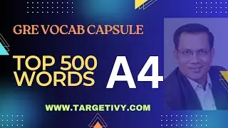 GRE VOCAB CAPSULE - TOP 500 (A4)