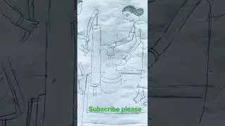 village women drawing #drawing #youtubeshorts @DHart-fx2pk