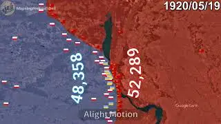 Kyiv Offensive (1920) in 1 minute Using Google Earth 