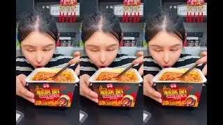 CHINESE MUKBANG SWEETFOOD,CAKE EATING SHOW EATING SPICY NOODLES MeatMingleSister