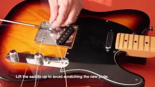 Glendale Guitars /Stock Fender American Standard Tele/ bridge-plate saddle set sound comparison.