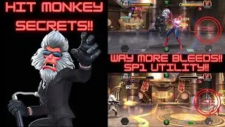 HIT MONKEY SECRETS!! INSANE INCREASE TO BLEED DAMAGE PLUS SP1 UTLITY SHOWCASE!!