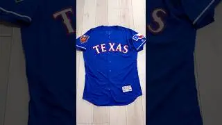 Tony Barnette MLB Texas Rangers Majestic 2018 Spring Training Game Worn Jersey#mlbjerseys#rangers