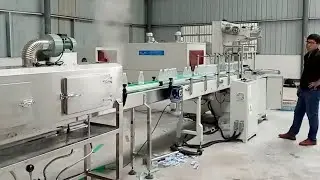 how to install mandrel of  bottles sleeve labeling machine demo for USA customers