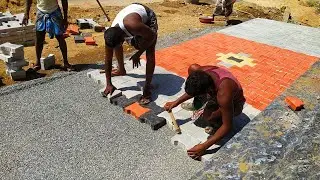 Fantastic design Paver Block installation_Shop parking area in india| interlocking blocks|sumi Works