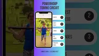 Grab your powerhoop and try this mini toning circuit. #weekendworkout #powerhoop