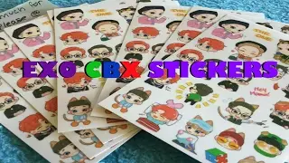 [UNBOXING] EXO CBX FANMADE STICKERS