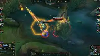 Jarvan's tries to cross the river, encounters and dies to The Darkin Blade.
