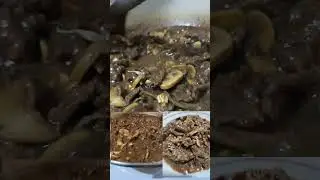 garlic pepper beef mushroom 🍄🍛 lunch for today 😋