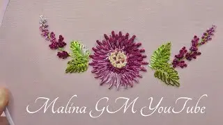 Floral embroidery Knotted Lazy Daisy  Dimensional Brazilian stitches