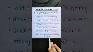 Word Combination 🔤✨ #english #onlinesclasses #englishvocabulary #education #englishgrammar #shorts ✅