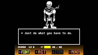 OverSave Tale papyrus normal mode (without last attack)
