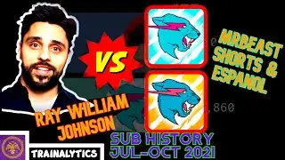 RAY WILLIAM JOHNSON vs TWO MRBEAST CHANNELS | Subscriber Comparison (TRAINAlytics x JipisPlaying)