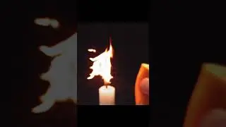 Squeeze Orange Peel into Flame (Candle Flame ) in Slow Motion | Satisfying Slow Motion