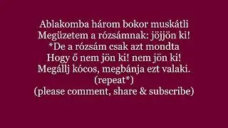 Ablakomba h&aacute;rom bokor cser&eacute;p musk&aacute;tli Vocal Hungarian Magyar Lyrics sing along song music
