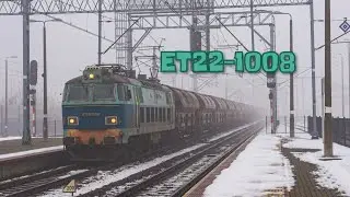 ET22-1008 ze składem wagonów Grupy Azoty we mgle | Bochnia