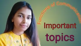 Functions of Communication| communication| paper 1 | ugc net | important topic 