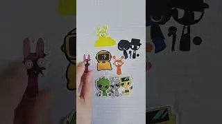 Sticker sprunki #asmr #asmrvideo #Sticker #paper #papergame #satisfying #relaxing #craft #video #diy