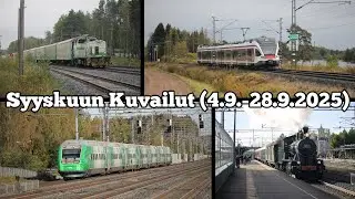 Syyskuun Kuvailut (4.9.-28.9.2025) || Mustolan vaihtotyöjunia, Sr3-hinaus, Digi-Sm5 ja museojunia
