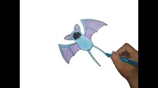 How to Draw Pokemon Zubat for Kids