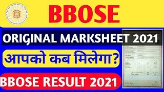 BBOSE Original Marksheet 2021 | bbose original certificate 2021 || bbose exam 2021 JANUARY Marksheet