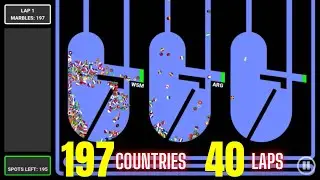 Ultimate World Marble Race: 197 Nations Compete in 40-Lap Showdown!