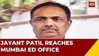 Jayant Patil Reaches Mumbai ED Office | NCP Workers Protest, Police Deployment Outside Office