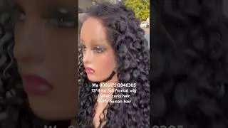 Curly hair italian curly hair 13 by 4 full HD frontal wig high density natural black human hair