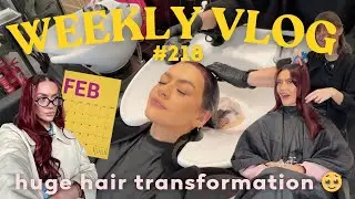 my biggest HAIR TRANSFORMATION yet 💇&zwj;♀️ extensions, date night & scrapbook haul! WEEKLY VLOG 218