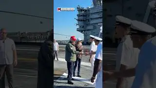 🇺🇸 Donald Trump and Melania on USS Harry S Truman for US Navy 250 Birthday