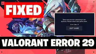 How To Fix Valorant Error Code VAL 29 | NEWEST Solution 🎮🔥