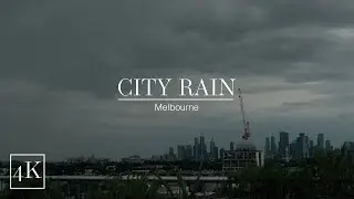 Binaural rain and distant city sounds for relaxation, sleep and study. Melbourne (3D ASMR 4K) 🎧