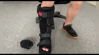 How to Put on A Orthopedic Air Walking Boot for Foot or Ankle Fracture