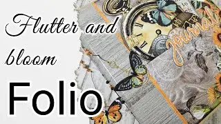 Flutter & Bloom Folio #freetutorial #paperphenomenon  #scrapbooking #folio #vintagephotos #Lynaed24