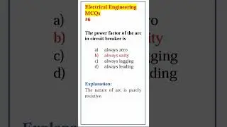 Electrical Engineering Most Important MCQs |6 #shorts #electricalengineering #electricalmcq