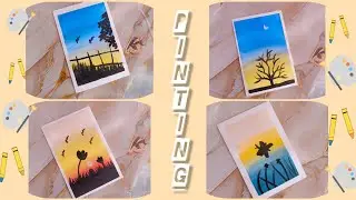 Aesthetic Sunset Painting Tutorial | Calm & Relaxing Art