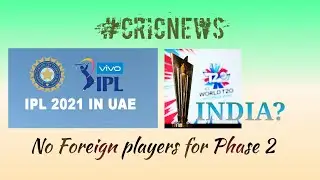 IPL & T20 WORLD CUP Confirm Dates and foreign players participation in IPL